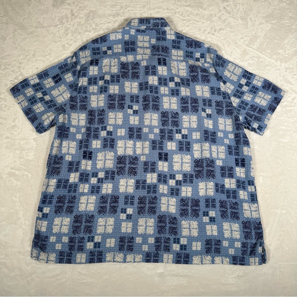 Nat Nast Shirt Men Size XL Short Sleeve Single Pocket Silk Blend Casual EUC - Picture 9 of 9